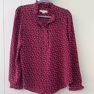 Loft Long Sleeve Blouse Floral